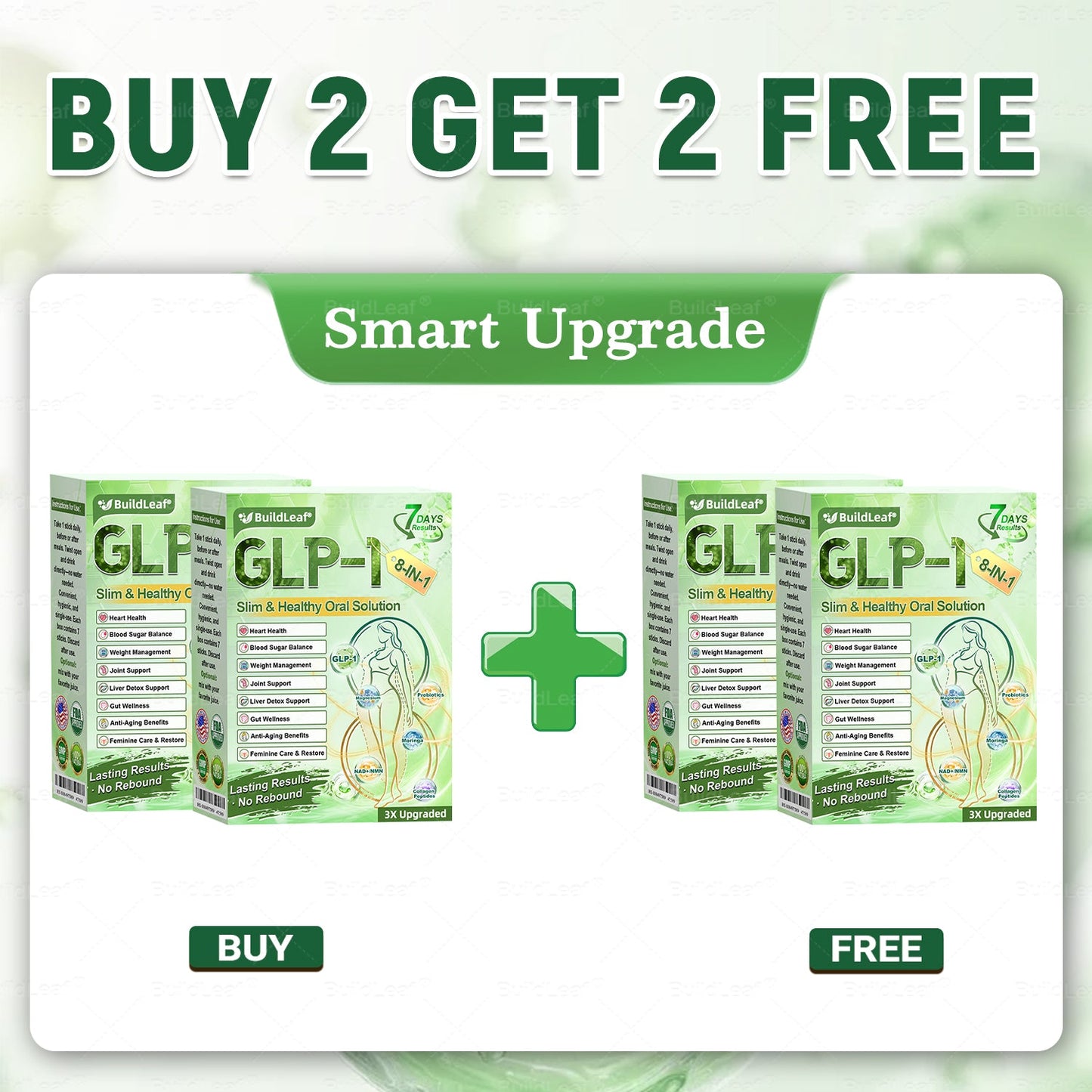 BuildLeafยฎ GLP-1 8-in-1 Slim & Healthy Oral Solution (Once a day, results in 7 days), With 100 Billion CFU Active Probiotics โ
Supports weight management, heart health, diabetes, gut & womenโs health, while firming skin & boosting energy.
