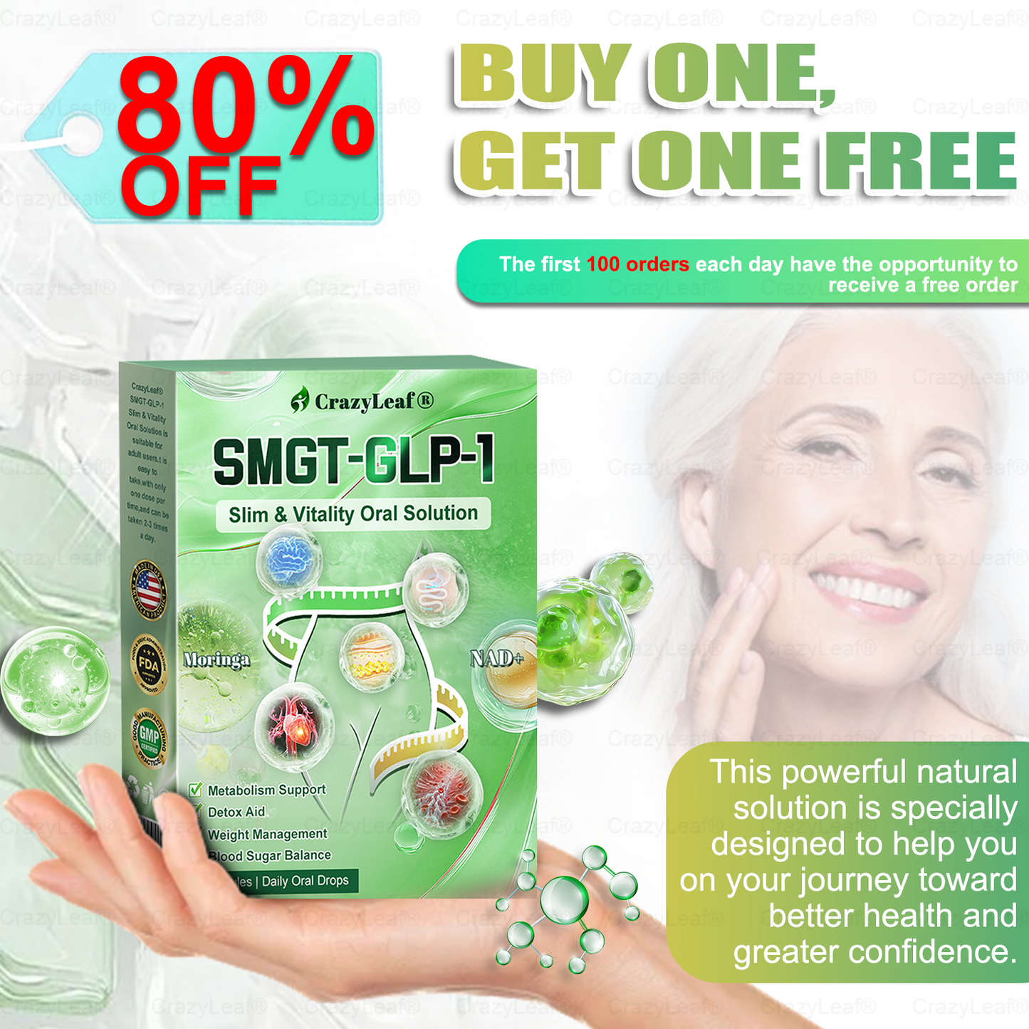 🎁🎁 𝐂𝒓𝓪𝙯𝙮𝐋𝑒𝑎𝐟® Only 5 boxes left! We're offering you an additional 50% discount! Get yourself in shape and healthy. Miss out now, and you won't have another chance until next year.