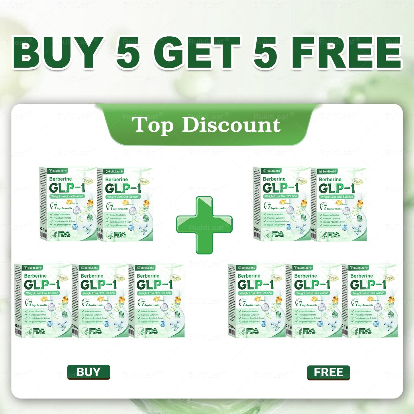 🎁🎁BuildLeaf® Only 5 boxes left! We're offering you an additional 50% discount! Get yourself in shape and healthy. Miss out now, and you won't have another chance until next year.