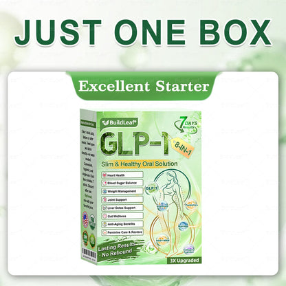 BuildLeaf® GLP-1 8-in-1 Slim & Healthy Oral Solution (Once a day, results in 7 days), With 100 Billion CFU Active Probiotics ✅ Supports weight management, heart health, diabetes, gut & women’s health, while firming skin & boosting energy.